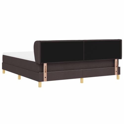Box Spring krevet s madracem u tamnosmeđoj boji, 180x200 cm, tkanina Cijena
