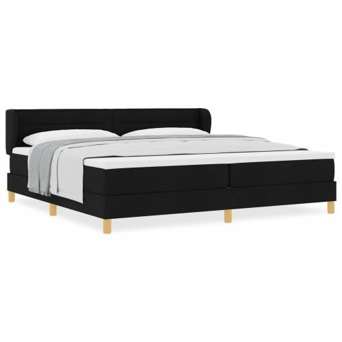 Box Spring krevet s madracem Crni 200x200 cm Tkanina Cijena