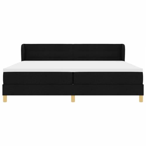 Box Spring krevet s madracem Crni 200x200 cm Tkanina Cijena