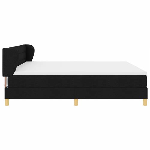 Box Spring krevet s madracem Crni 200x200 cm Tkanina Cijena