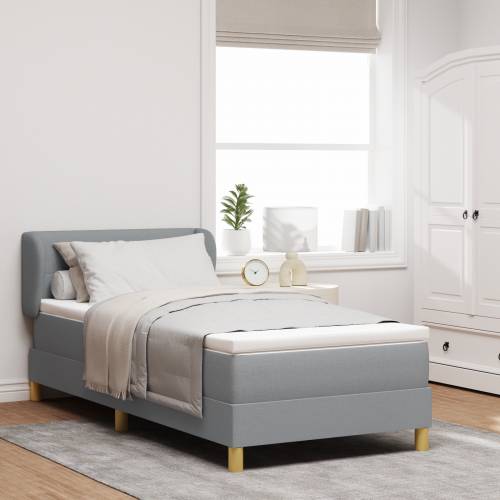 boxspring krevet s madracem - svjetlosiva, 80x200 cm, tkanina Cijena