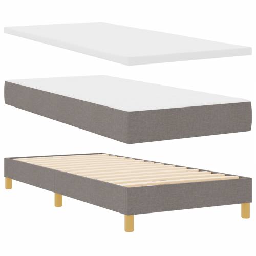 Box Spring Krevet s Madracem u Taupe boji - 80x200 cm Cijena
