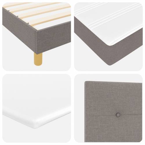 Box Spring Krevet s Madracem u Taupe boji - 80x200 cm Cijena