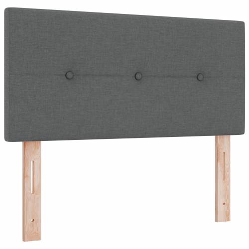 Box Spring Krevet s Madracem u Tamnosivoj boji, 90x190 cm, Tkanina Cijena