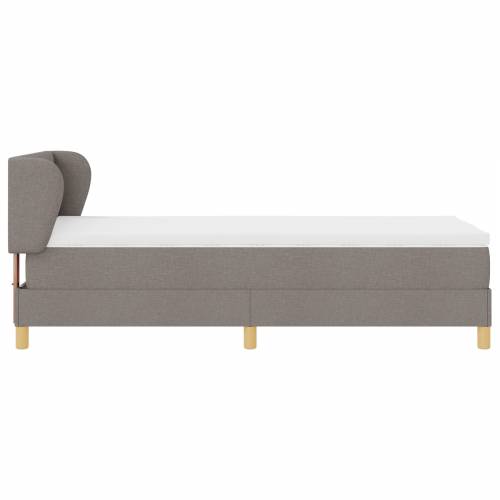 Box Spring Krevet s Madracem u Taupe - 100x200 cm Tkanina Cijena