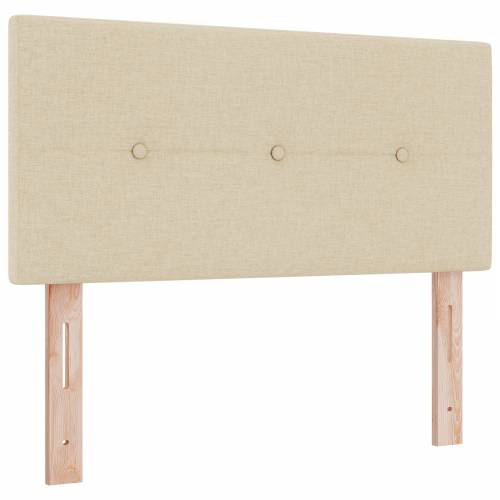Box Spring Krevet s Madracem - Krem, 100x200 cm, Tkanina Cijena