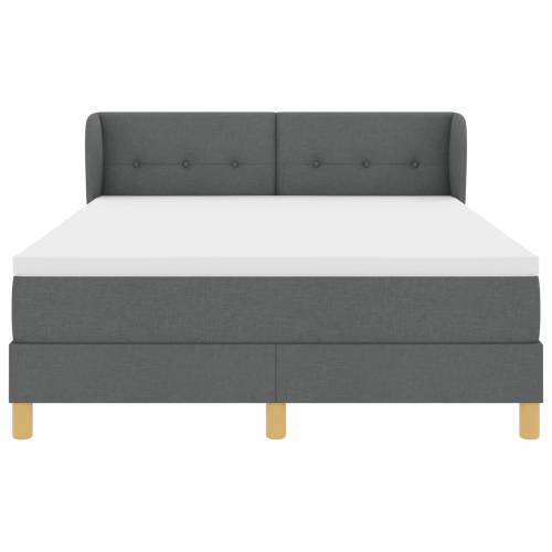 okvir kreveta s madracem tamno siva 140x190 cm tkanina Cijena