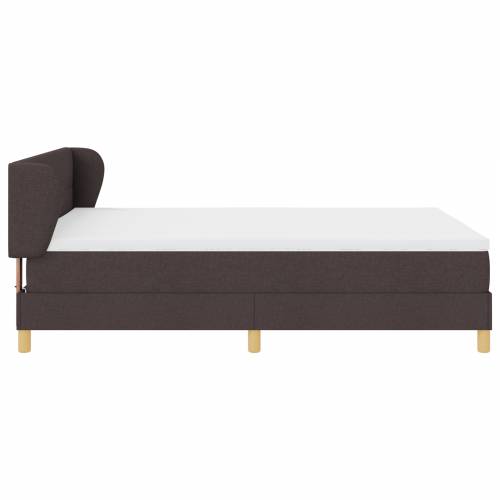Box Spring Krevet s Madracem u Tamnosmeđoj Boji 140x190 cm Tkanina Cijena