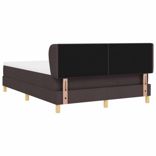 Box Spring Krevet s Madracem u Tamnosmeđoj Boji 140x190 cm Tkanina Cijena