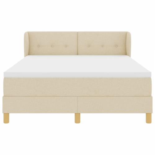 Box Spring krevet s madracem u krem boji, 140x200 cm, tkanina Cijena