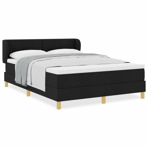 Box Spring Krevet s Madracem Crni 160x200 cm Tkanina Cijena