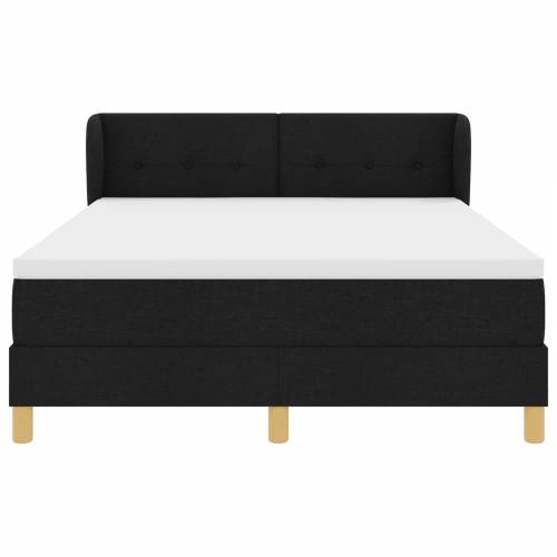 Box Spring Krevet s Madracem Crni 160x200 cm Tkanina Cijena