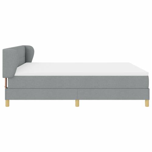 Box Spring Krevet s Madracem u Svjetlosivoj, 180x200 cm, Tkanina Cijena