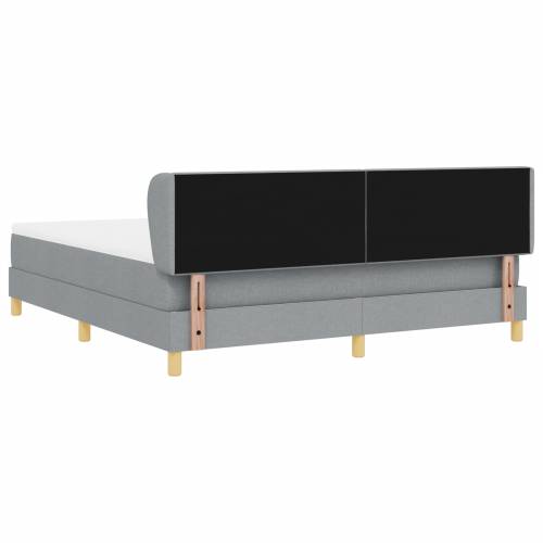 Box Spring Krevet s Madracem u Svjetlosivoj, 180x200 cm, Tkanina Cijena