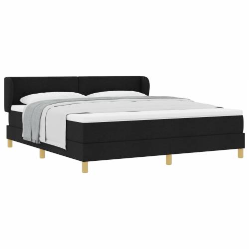 Box Spring Krevet s Madracem Crni 180x200 cm Tkanina Cijena