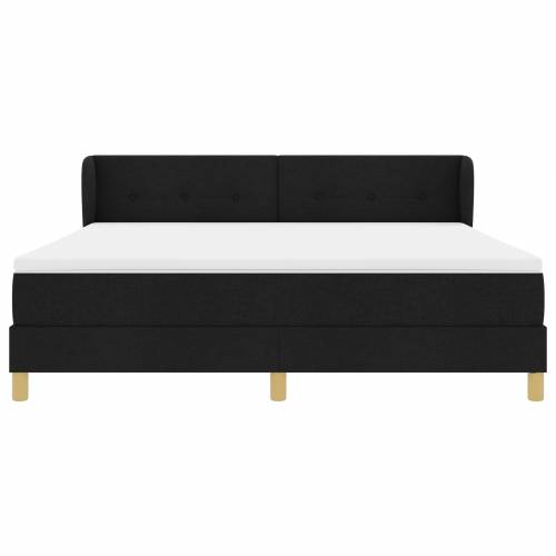 Box Spring Krevet s Madracem Crni 180x200 cm Tkanina Cijena