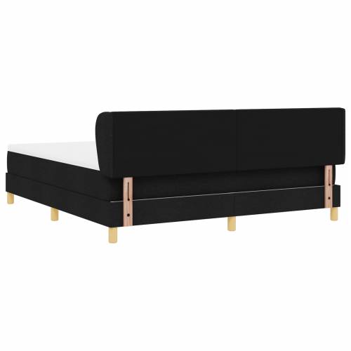 Box Spring Krevet s Madracem Crni 180x200 cm Tkanina Cijena