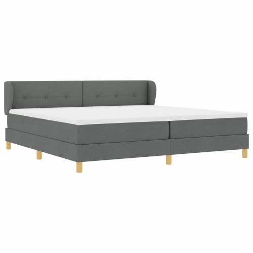 Box Spring Krevet s Madracem - Tamno Siva, 200x200 cm Tkanina Cijena