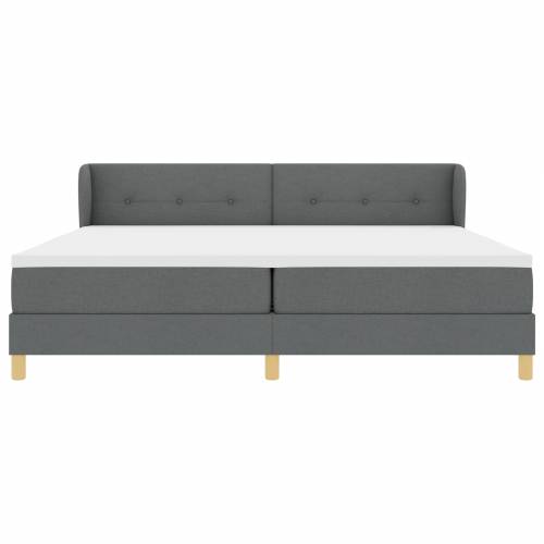 Box Spring Krevet s Madracem - Tamno Siva, 200x200 cm Tkanina Cijena