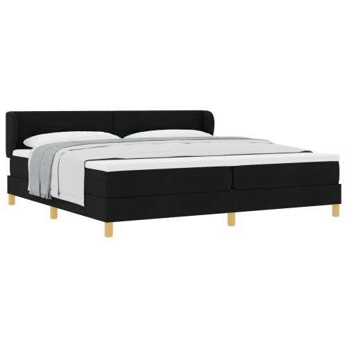 Box Spring Krevet s Madracem - Crna, 200x200 cm Tkanina Cijena