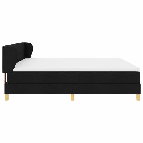 Box Spring Krevet s Madracem - Crna, 200x200 cm Tkanina Cijena