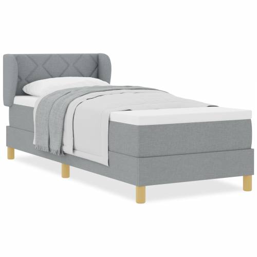Box Spring Krevet s Madracem Svjetlosiva 80x200 cm Tkanina Cijena