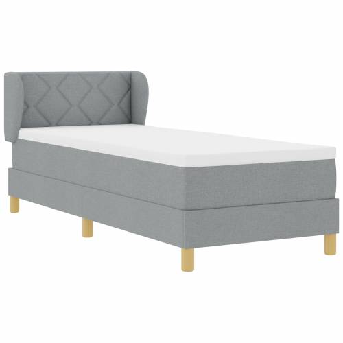 Box Spring Krevet s Madracem Svjetlosiva 80x200 cm Tkanina Cijena
