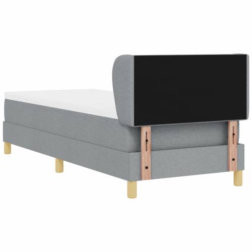 Box Spring Krevet s Madracem Svjetlosiva 80x200 cm Tkanina Cijena