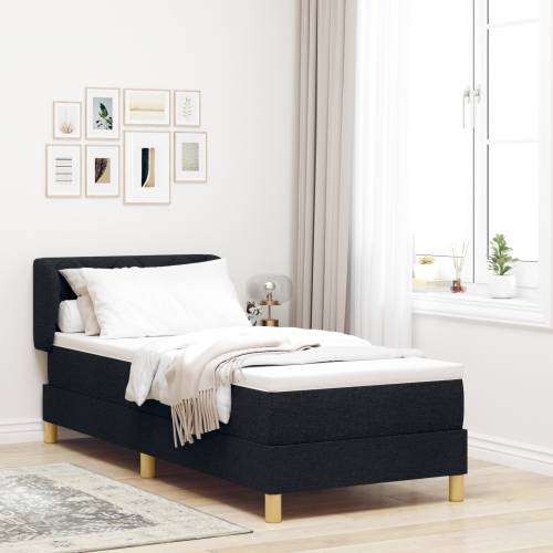 Box Spring Krevet s Madracem Crni 80x200 cm Tkanina Cijena
