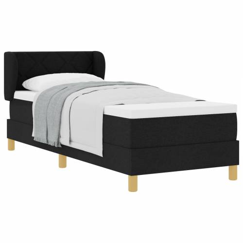 Box Spring Krevet s Madracem Crni 80x200 cm Tkanina Cijena