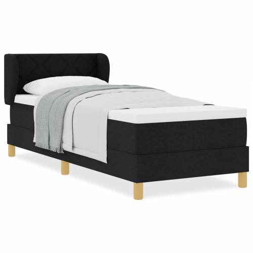 Box Spring Krevet s Madracem Crni 80x200 cm Tkanina Cijena