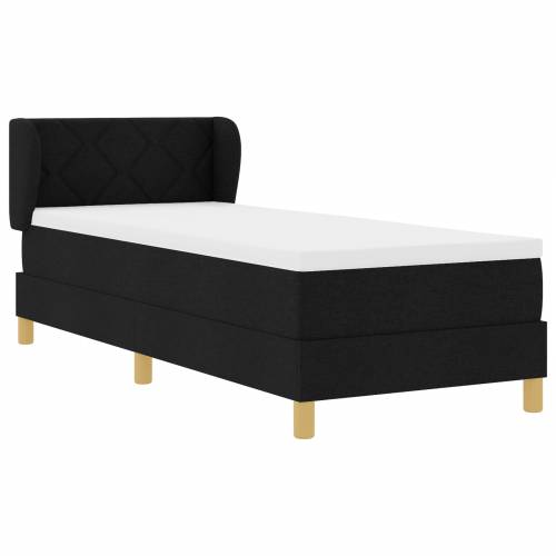 Box Spring Krevet s Madracem Crni 80x200 cm Tkanina Cijena