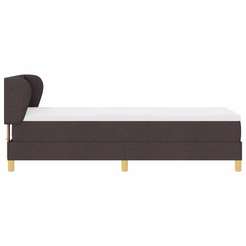 Box Spring krevet s madracem - Tamnosmeđi, 80x200 cm, Tkanina Cijena