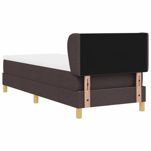 Box Spring krevet s madracem - Tamnosmeđi, 80x200 cm, Tkanina Cijena