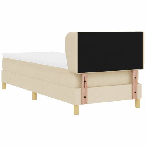 Krevet s oprugom s madracem u krem boji - 80x200 cm Cijena