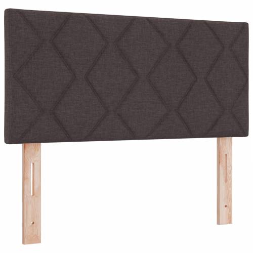 Kutna Postelja s Madracem Tamnosmeđa 90x200 cm Tkanina Cijena