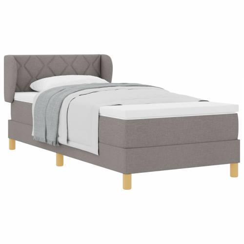 Kutna kreveta s madracem u taupe boji, 90x200 cm, Tkanina Cijena
