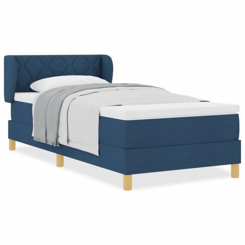 Box Spring Krevet s Madracem Plava 90x200 cm Tkanina Cijena