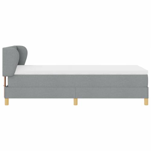Dvostrana krevet sa madracem svijetlosiva 100x200 cm tkanina Cijena