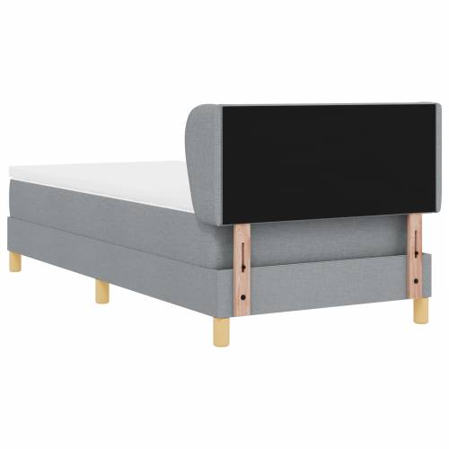 Dvostrana krevet sa madracem svijetlosiva 100x200 cm tkanina Cijena