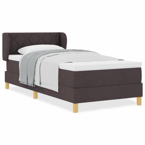Box Spring Krevet s Madracem u Tamno Smeđoj, 100x200 cm, Tkanina Cijena