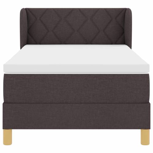 Box Spring Krevet s Madracem u Tamno Smeđoj, 100x200 cm, Tkanina Cijena