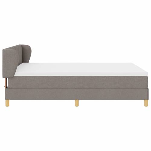 Box Spring Krevet s Madracem u Taupe Boji, 140x190 cm, Tkanina Cijena