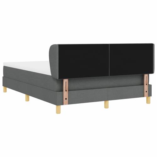 Box Spring Krevet s Madracem - Tamno Siva, 160x200 cm Tkanina Cijena
