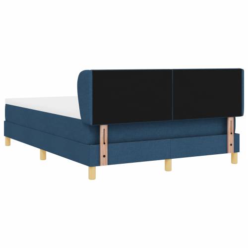 Box Spring Krevet s Madracem - Plava, 160x200 cm, Tkanina Cijena