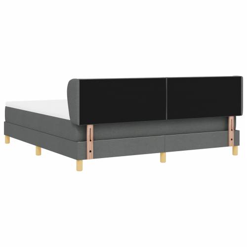Box Spring Krevet s Madracem - Tamno Siva, 180x200 cm, Tkanina Cijena