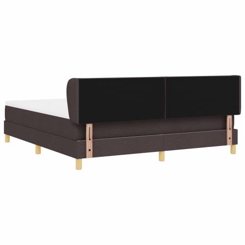 Box Spring Krevet s Madracem - Tamnosmeđi, 180x200 cm, Tkanina Cijena