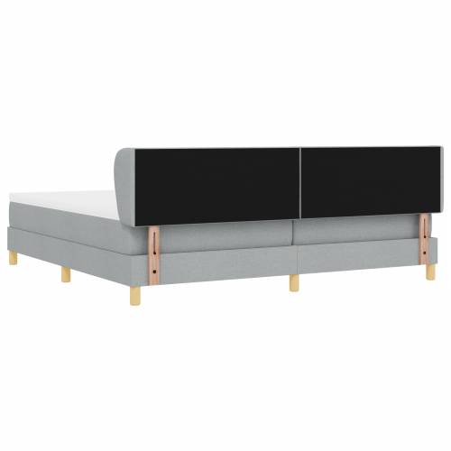 Box Spring Krevet s Madracem - Svjetlosiva - 200x200 cm - Tkanina Cijena