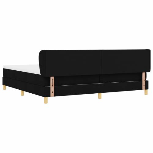 Box Spring Krevet s Madracem - Crn, 200x200 cm, Tkanina Cijena