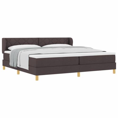 Box Spring Krevet s Madracem Tamnosmeđi 200x200 cm Tkanina Cijena